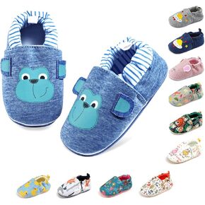 TOBEBEGO Baby Boys Girls slippers Non Skid sole Baby Walking Shoes cartoon Infant Sneaker toddler house shoes for Baby Girls