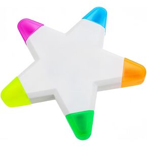 Funny Star Shape Florscent Highlightling ، 5 ألوان ، للمجلة ، المخطط ، أخذ الملاحظات ، كتاب التلوين