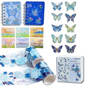 Pet Washi Tape Crafts مجموعة أدوات Scrapbooking مع مظاريف بطاقة بريدية وملصقات ملصقات ملصق