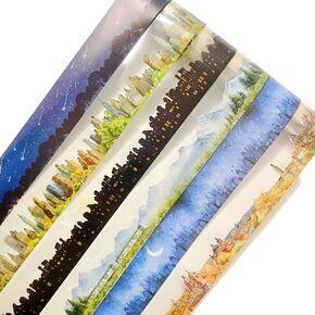 Tiamech 6 Rolls Star River Waves Series Pet Scraps Series ، ملصقات شريط زخرفية متموجة من البرونز.