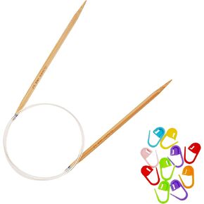 Clover Pro Takumi Circular Creetting Neitle Bamboo 32 بوصة حجم الولايات المتحدة 8 (5.00 مم) 3350 مع 10 علامات غرزة ملونة