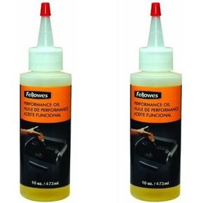 Fellowes Powershred Performance Shredder Oil, 16 oz. Extended Nozzle Bottle (3525010) (Pack of 2)