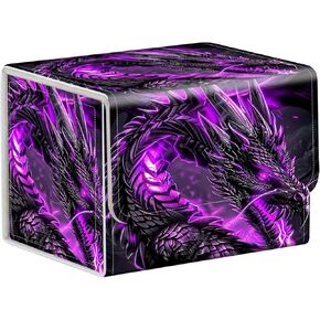 for MTG Card Storage Solution - for MTG Card Box and Commander Decks, High Capacity Anime Card Sleeves for Mtg Deck Box, Designed Specifically for Mtg Players(Retrowave Dinosaur)