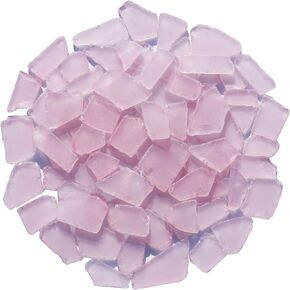 Sea Glass for Crafts - 14oz Purple Seaglass Pieces - Vase Filler and Aquarium Ornament, DIY Craft Supplies for Art, Beach Weddings, and Home Decor, Flat Frosted Dyed Color Stone