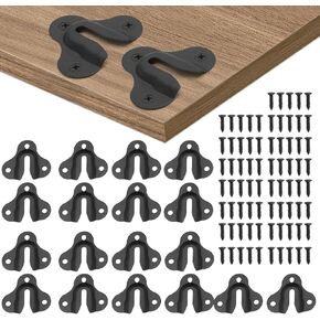 Murtenze 20pcs مصبوبة بالفرشاة الفضة ، شماعات الدبوس ، نوع مشبك صورة ، ثقب مفتاح واحد ، طقم مرآة مرآة ، طقم ، رف معطف التثبيت على الحائط ، القدح ، لوح خشبي