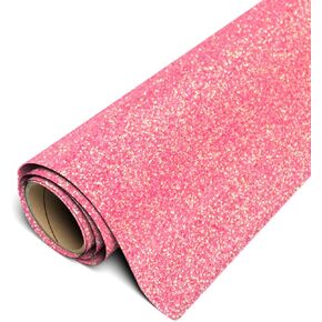 SISER GLITTER HTV 11.8 "× 5 قدم لفة - الحديد على فينيل نقل الحرارة (مرجان قوس قزح)