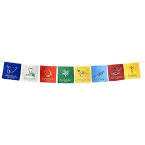 Christian Flag Church Decoration Bible Psalm 121 Faith Banner Worship Prayer Flags for Nursery Wall Wedding Bulletin Board Garden Décor by Mandala Crafts