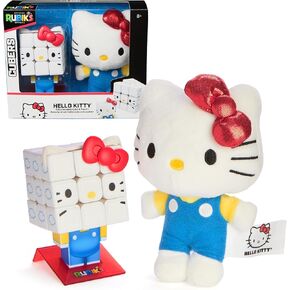 Rubik's Cube Hello Kitty Cuber ، Hello Kitty Collectible & Desk Décor ، دعابة في الدماغ لحل المشكلات ، ألغاز كلاسيكي مطابق للألوان ، ألغاز ألغاز ولغز الحسية للبالغين والمراهقين والأطفال ، للأعمار 8 وما فوق
