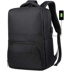 Travel Backpack for Men Women, Carry on Backpack, TSA 15.6 inch Laptop Backpack Flight Approved, Waterproof Personal Item Travel Bag, Business Work Weekender Bag Daypack Luggage - Black