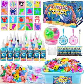 طقم لعبة Magic Water Elf Toy ، Aqua Fairy Water Gel Kit for Kids ، صانع Squishy مع 20 طراز DIY و 20 لون