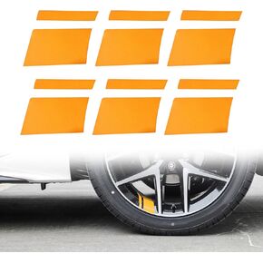 6PCS Car Decal Stickers, Wheel Rim Decal Sticker, 3 x 3.15 Inch Reflective Car Stickers, Waterproof Wheel Stripe Universal Car Accessories for 18-21 Inch Wheels Tire Rim Safety Decoration
