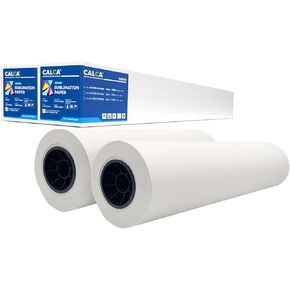 Calca Pack of 2 ، E-Pson F570 Sublimation Paper Roll 24in x 100ft 2 "Core Quick Drying Dying Sugry Transfer Roll 95GSM (24in × 100ft × 2Rolls)