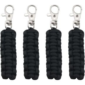 4pcs المظلة الحبل المحفوفة بملهجة سوستة سوستة سحاب أسود سحرة ذيل سحاب مناسب لحقائب الظهر ، والخيام ، وحالات العربة ، والحقائب ، وسترات السترات المجوهرات DIY