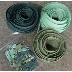 Pam Damour Trio/Paddy's Day Zipper, Sage/Forest/Mint