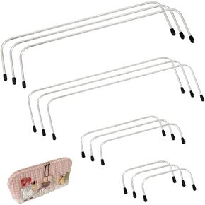 PH PandaHall 8pcs 4 Sizes Internal Wire Bag Frames Internal Purse Frame Iron Bag Frame with Plastic Cover for DIY Lunch Bag Retreat Bag Backpack Shoulder Bag Handbag Making