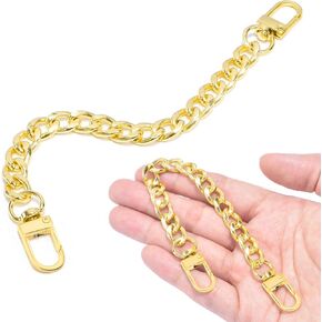 CooBigo Purse Extender Chain 7.9 Inches Bag Chain Extender Gold Purse Chains for Crossbody Bag Chain Extender,Purse Charms Handbag Clutch Chain Extender Replacement