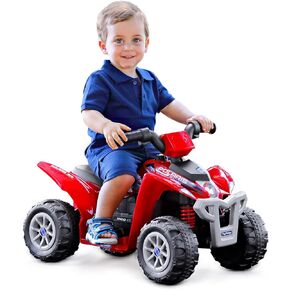 PEG PEREGO PORLIS MINI 6 VOLT BUTTARY REACK على ATV