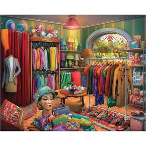 White Mountain Thrift Store لغز 1000 قطعة ألغاز بانوراما للتسوق للبالغين والعائلات