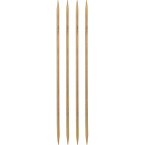 Harfington 4pcs Bamboo الحياكة إبر مزدوجة المدببة US 8 (5mm) كربنة 14 بوصة (36 سم) مباشرة لخيوط الحياكة الإبداعية المصنوعة يدويًا DIY