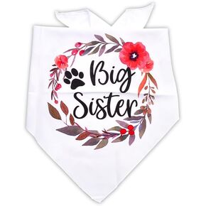 Big Brother Dog Bandana للكلاب الكبيرة ، هدايا إعلان الحمل للأصدقاء عائلة العائلة لأول مرة الأمهات الآباء هدايا للكلاب أمي أبي هدايا للرجال