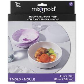 Mix2Mold Silicone Silicone Bowl Mould - 1pc - السيليكون ، غير الممتاز ، المتين والقابل لإعادة الاستخدام ، قوالب مشاريع حرفة راتنج فقط ، أدوات المطبخ DIY