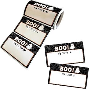 Boo My Name Is Halloween Name Tags 100 PCS/Roll 2x3.5