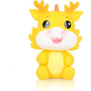 H&W Chinese Dragon Piggy Bank for Kids,Unbreakable Money Bank for 2024 Chinese New Year,Cute Coin Bank for Boys Girls,Best Birthday Gifts Home Decoration （RED S）