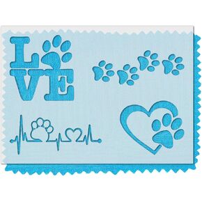 الاستنسل Stop Pet Love Stencil - للديكور المنزلي ، والخشب ، ومشاريع DIY ، والكلاب ، والقطط - 14 مل البلاستيك مايلر [10 × 7.4 بوصات]