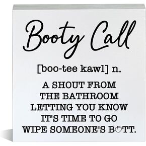 Farmhouse Please Put the Lid down Before You Flush Wooden Box Sign Bathroom Wood Block Tabletop Sign Decorative Desk Sign Home Toilet Shelf Decor 5 X 5 Inches