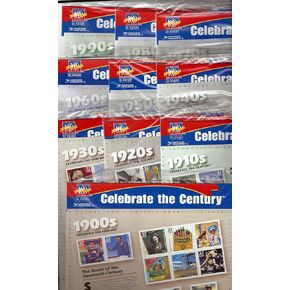 Celebrate the Century U.S. Postage Stamps 1900-1990 Complete Set