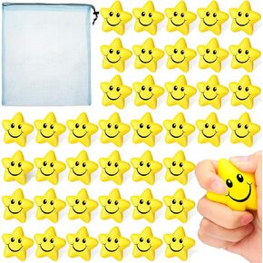 jerify 60 قطعة ابتسامة الابتسامة الوجه كرات ضغوط كبيرة للأطفال Mini Foam Smile Smile Treg Tearing Toys for Classroom Exchange Gifstroom Gowner