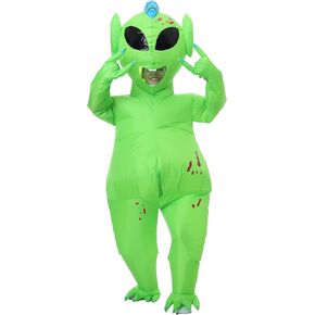 Alien Costume, One Size Fits Most Adults, Inflatable Suit for Halloween, Party Supplies (Mercury)