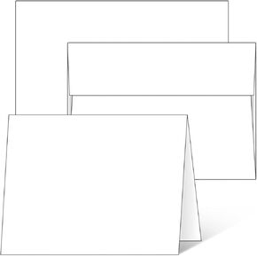 White Blank Card Envelope Can Be Printed Note Card With Corresponding Envelope（25 Pack）