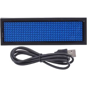 اسم علامة اسم علامة شارة LED الرقمية الرقمية القابلة للبرمجة الاسم اسم رسالة علامة مع المغناطيس دبوس 10 عرض الرسوم المتحركة (الأزرق)