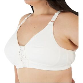 Cottonique Women's Racer Back Front Closure Support Bra (Regular) (38B, Natural)