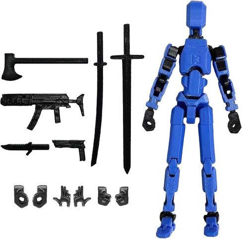 Assembly Completed T13 Action Figure, Titan 13 3D Printed Action Figure, Lucky 13 Action Figure, Assembled Dummy 13 Action Figure(Golden), Golden13 in Saudi Arabia