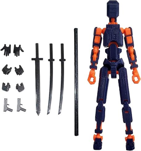 Assembly Completed T13 Action Figure, Titan 13 3D Printed Action Figure, Lucky 13 Action Figure, Assembled Dummy 13 Action Figure(Golden), Golden13 in Saudi Arabia