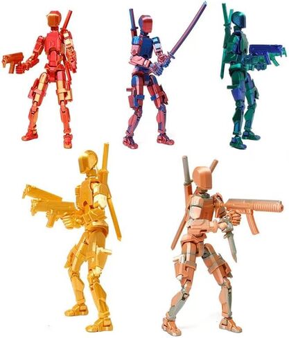 Assembly Completed T13 Action Figure, Titan 13 3D Printed Action Figure, Lucky 13 Action Figure, Assembled Dummy 13 Action Figure(Golden), Golden13 in Saudi Arabia