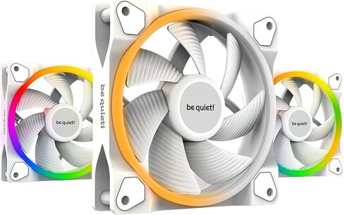 be quiet! Light Wings White 140mm PWM high-Speed Triple Pack, Premium ARGB Cooling Fan, 4-Pin - BL103 in Kuwait