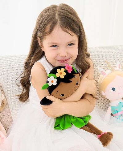 Soft Baby Doll Toys (16'') for Girls, My First Baby Rag Dolls for 1 Year Old Girl Birthday Gift Plush Doll Toys Machine Washable Baby Doll for Toddler Kids Infants - Cherry Girl in Saudi Arabia