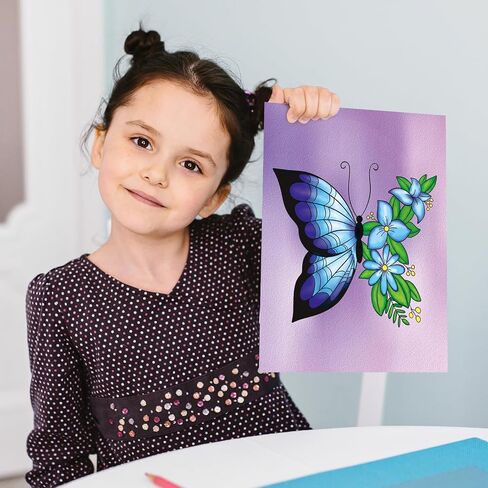 36pcs 8 × 10 بوصات صفحات تلوين الربيع للأطفال ، بلون كبير ، مفضلات الحرف الورقية الفراشة الخاصة بك. in Kuwait