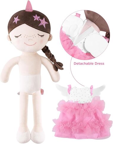 ألعاب دمية طفل ناعمة (16 '') للفتيات ، أول دمى رضيع رضيع للفتاة البالغة من العمر سنة واحدة ، هدية عيد ميلاد ، دمية دمية ، دمية قابلة للغسل للطفل للأطفال الصغار - فتاة هندية in Kuwait