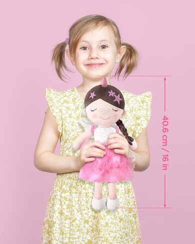 ألعاب دمية طفل ناعمة (16 '') للفتيات ، أول دمى رضيع رضيع للفتاة البالغة من العمر سنة واحدة ، هدية عيد ميلاد ، دمية دمية ، دمية قابلة للغسل للطفل للأطفال الصغار - فتاة هندية in Kuwait