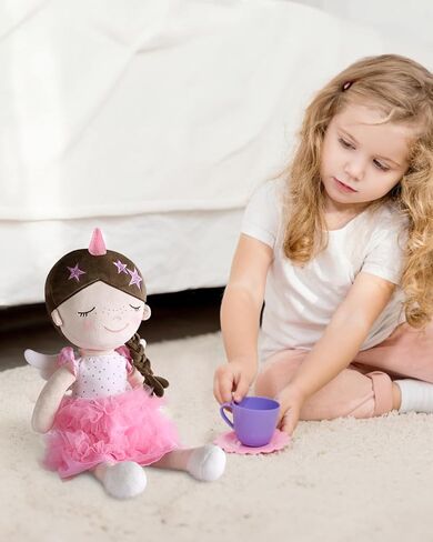 ألعاب دمية طفل ناعمة (16 '') للفتيات ، أول دمى رضيع رضيع للفتاة البالغة من العمر سنة واحدة ، هدية عيد ميلاد ، دمية دمية ، دمية قابلة للغسل للطفل للأطفال الصغار - فتاة هندية in Kuwait