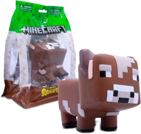 Minecraft Mega Squishme Series 4, Collectible Squishy Toy (Brown Mooshroom Cow) in Saudi Arabia