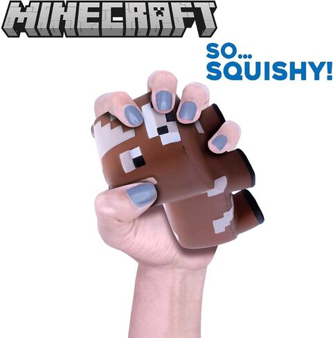 Minecraft Mega Squishme Series 4, Collectible Squishy Toy (Brown Mooshroom Cow) in Saudi Arabia