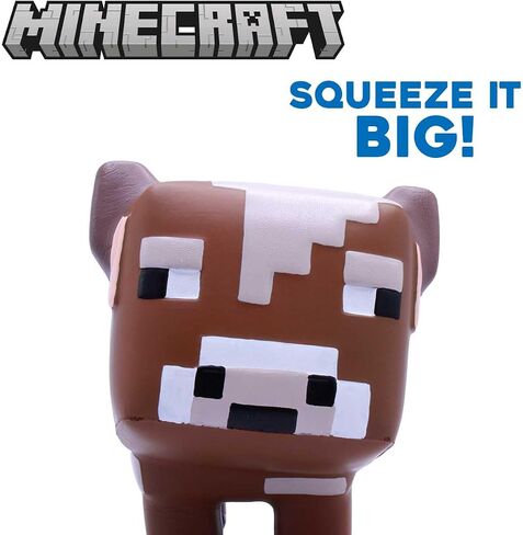 Minecraft Mega Squishme Series 4, Collectible Squishy Toy (Brown Mooshroom Cow) in Saudi Arabia