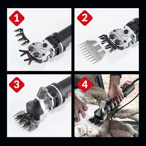 Sheep Clippers Sheep Shears,750W Farm Livestock Grooming Kit for Sheep Equine Goat Pony Cattle and Large Thick Coat Animals (6 speeds, with 1 Blade) in Saudi Arabia