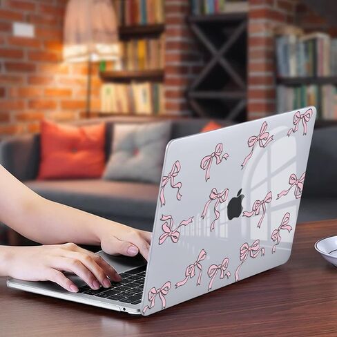 for MacBook Air 13 inch Case 2021 2020 2019 2018 A2337 M1 A2179 A1932, Scratch-Resistant Printed Pattern Plastic Hard Shell Cases Laptop Cover for MacBook Air M1 13.3 Touch ID, Bowknot in Saudi Arabia