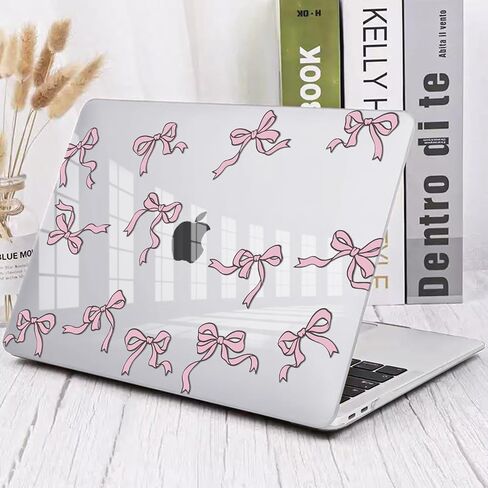 for MacBook Air 13 inch Case 2021 2020 2019 2018 A2337 M1 A2179 A1932, Scratch-Resistant Printed Pattern Plastic Hard Shell Cases Laptop Cover for MacBook Air M1 13.3 Touch ID, Bowknot in Saudi Arabia